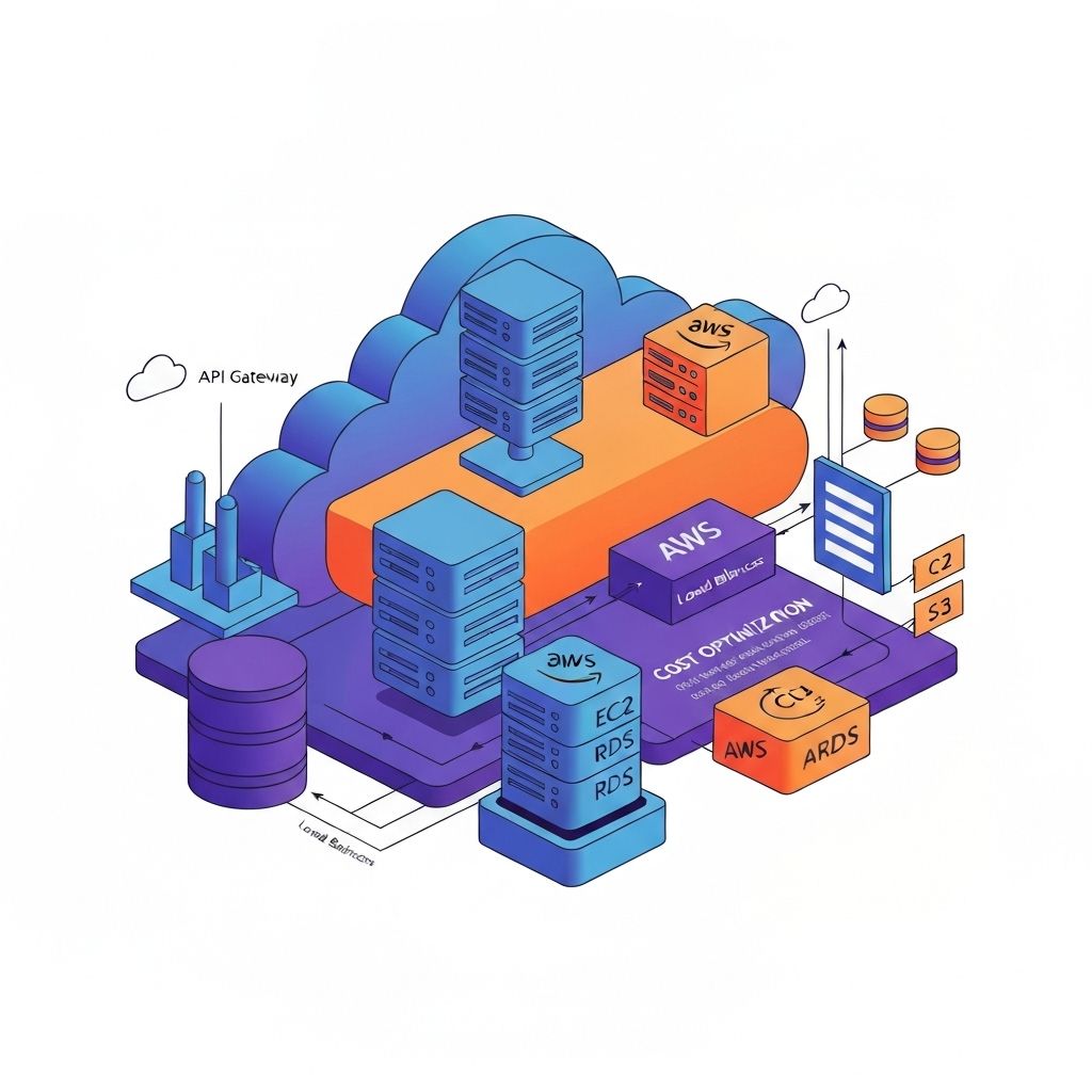 Cloud infrastructure illustration