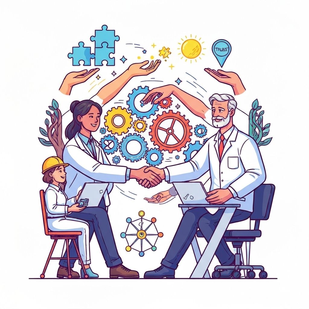 Engineering partnership illustration